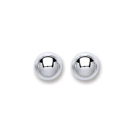 Silver Ball Stud 6mm Earrings - Fine Ring - Certified Authentic - Swiss Made - UK Stock – Luxury Jewellery by Imperial