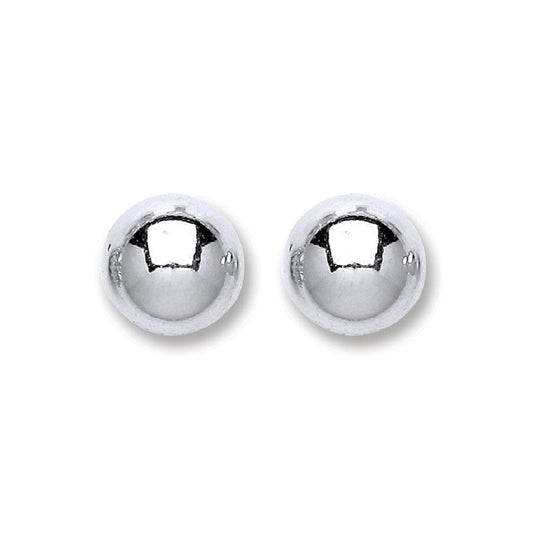 Silver Ball Stud 8mm Earrings - Fine Ring - Certified Authentic - Swiss Made - UK Stock – Luxury Jewellery by Imperial