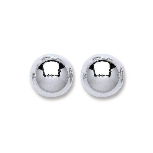Silver Ball Stud 10mm Earrings - Fine Ring - Certified Authentic - Swiss Made - UK Stock – Luxury Jewellery by Imperia