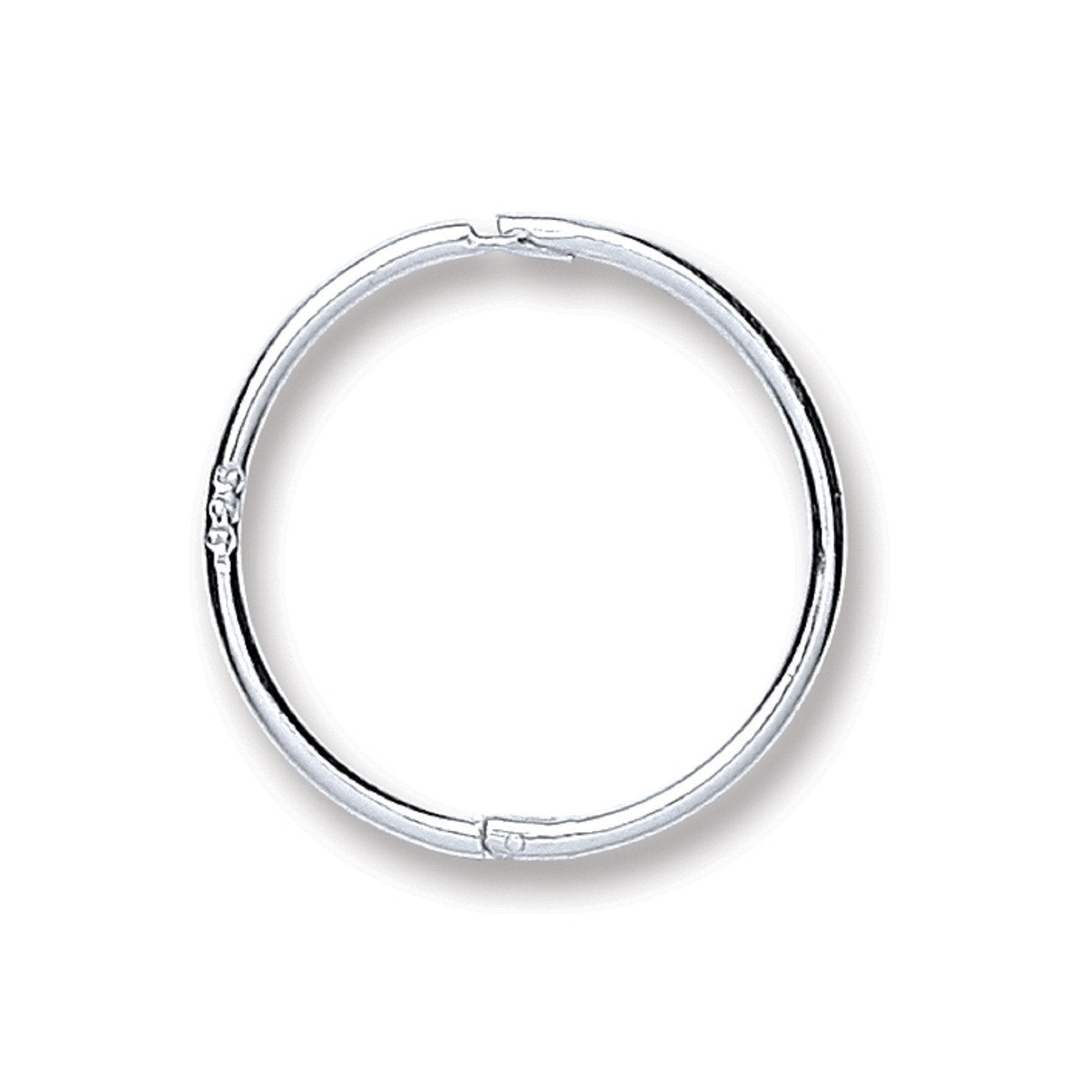 Silver 14mm Plain Hinged Sleepers - Luxury Watch - Certified Authentic - Swiss Made – Luxury Watch by Imperial Time UK