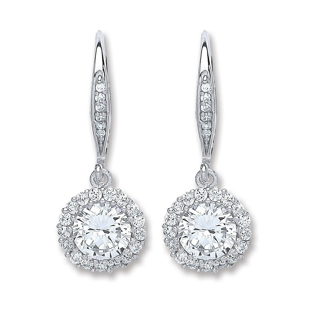 Silver Round Cubic Zirconia Earrings - Fine Ring - Certified Authentic - Swiss Made – Luxury Jewellery by Imperial Tim