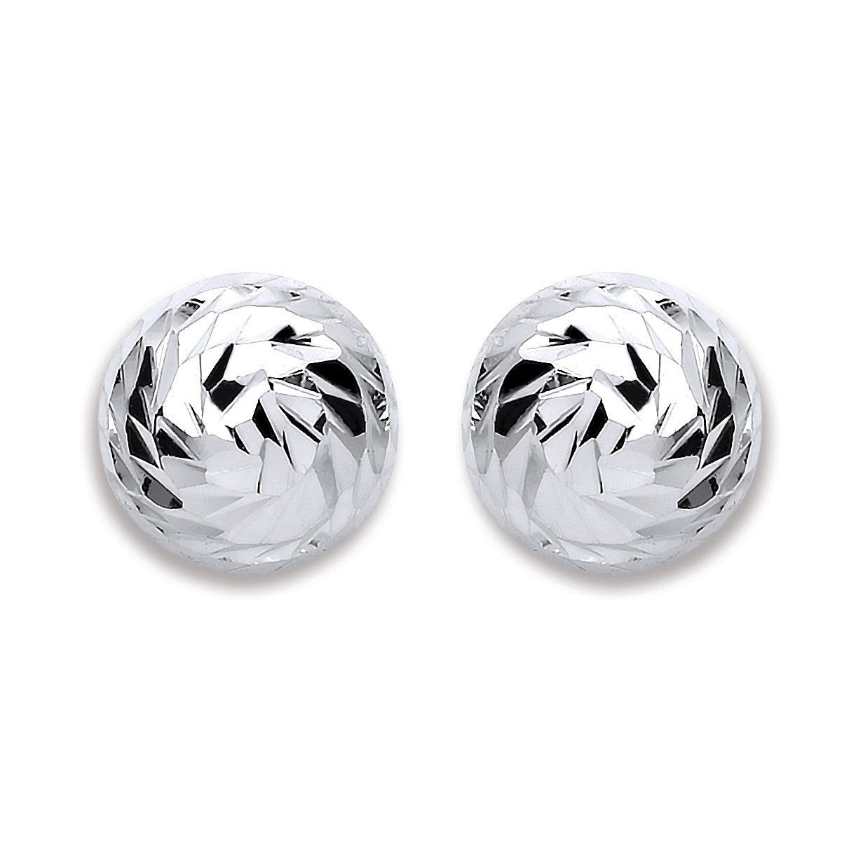 Silver 10mm Disco Half Ball Earrings - Fine Ring - Certified Authentic - Swiss Made – Luxury Jewellery by Imperial Tim