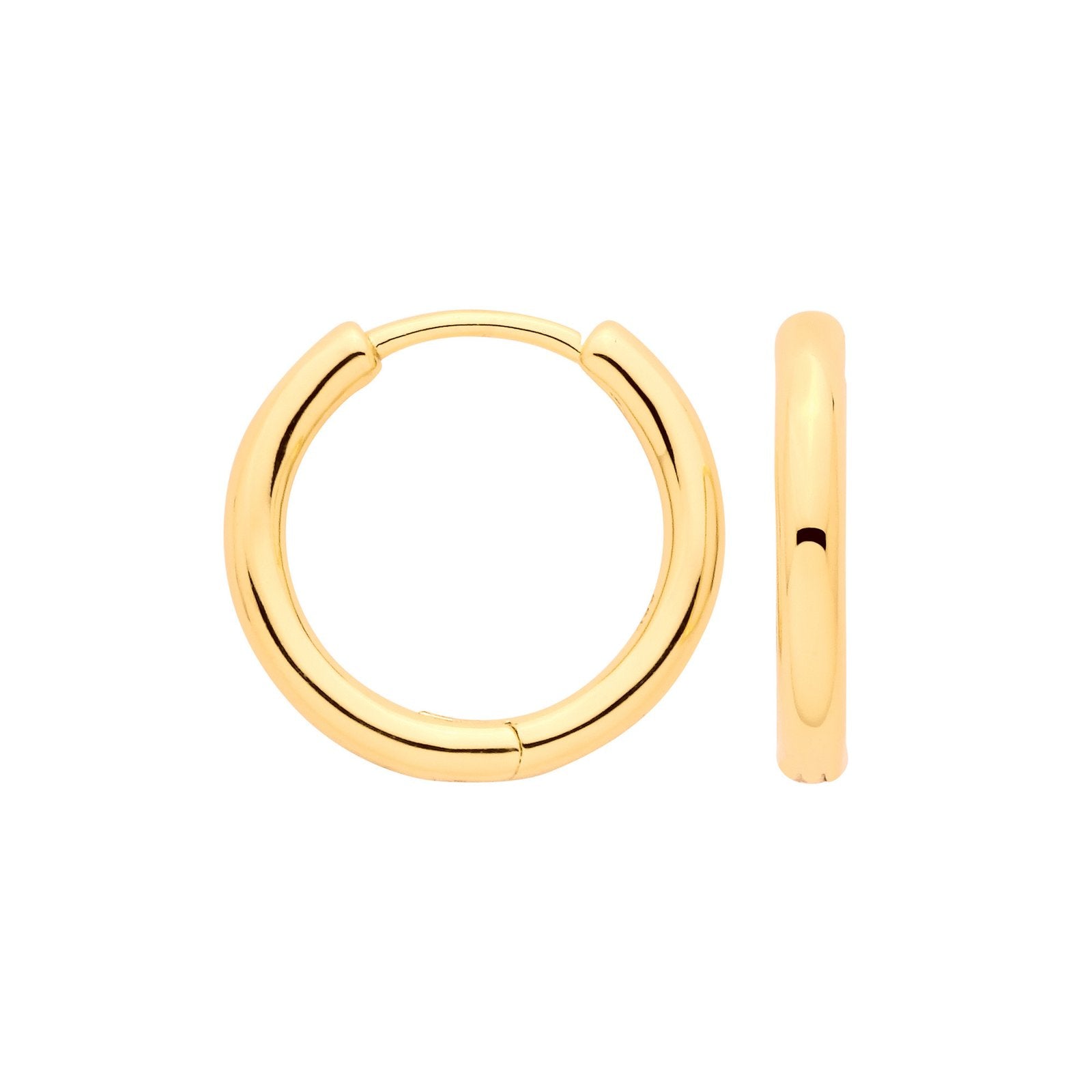 Silver 18ct Yellow Gold Plated Hinged Hoop Earrings - Fine Ring - Certified Authentic – Luxury Jewellery by Imperial T