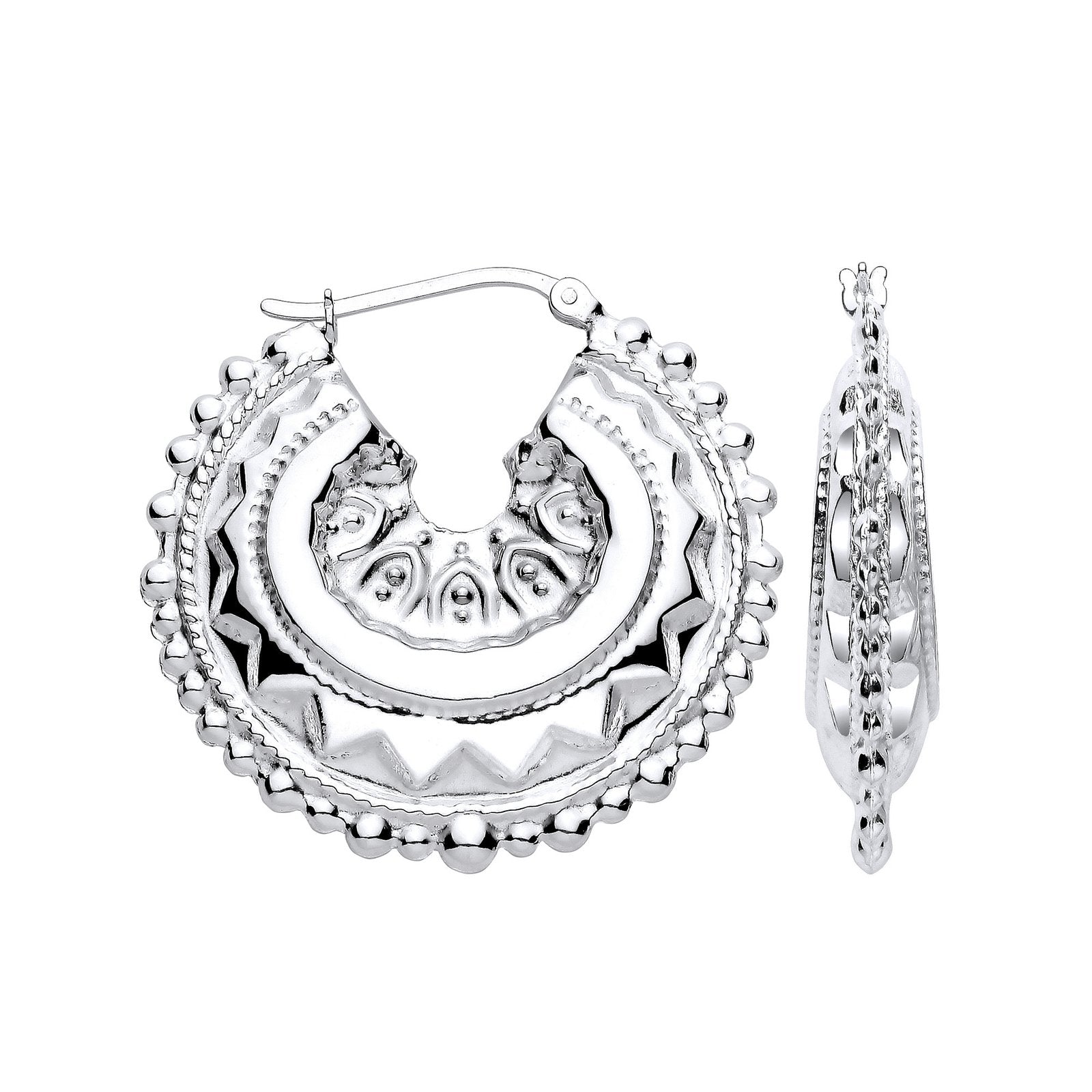 Silver Round 35mm Creole - Luxury Watch - Certified Authentic - Swiss Made - UK Stock – Luxury Watch by Imperial Time