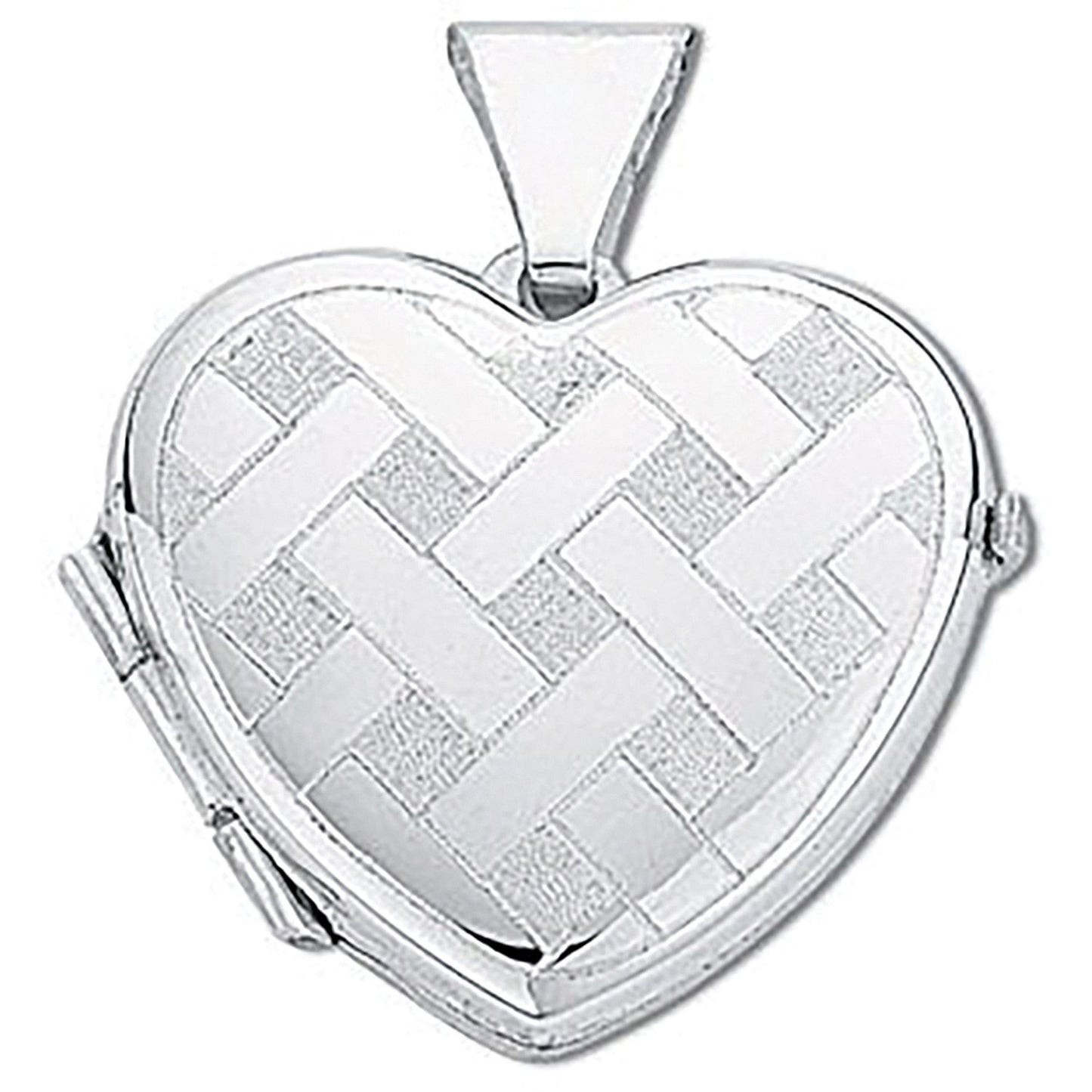 Silver Small Engraved Heart Shaped Locket - Luxury Watch - Certified Authentic - Swiss Made – Luxury Watch by Imperial