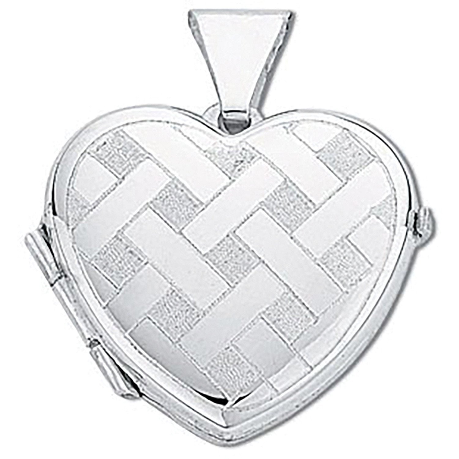 Silver Small Engraved Heart Shaped Locket - Luxury Watch - Certified Authentic - Swiss Made – Luxury Watch by Imperial