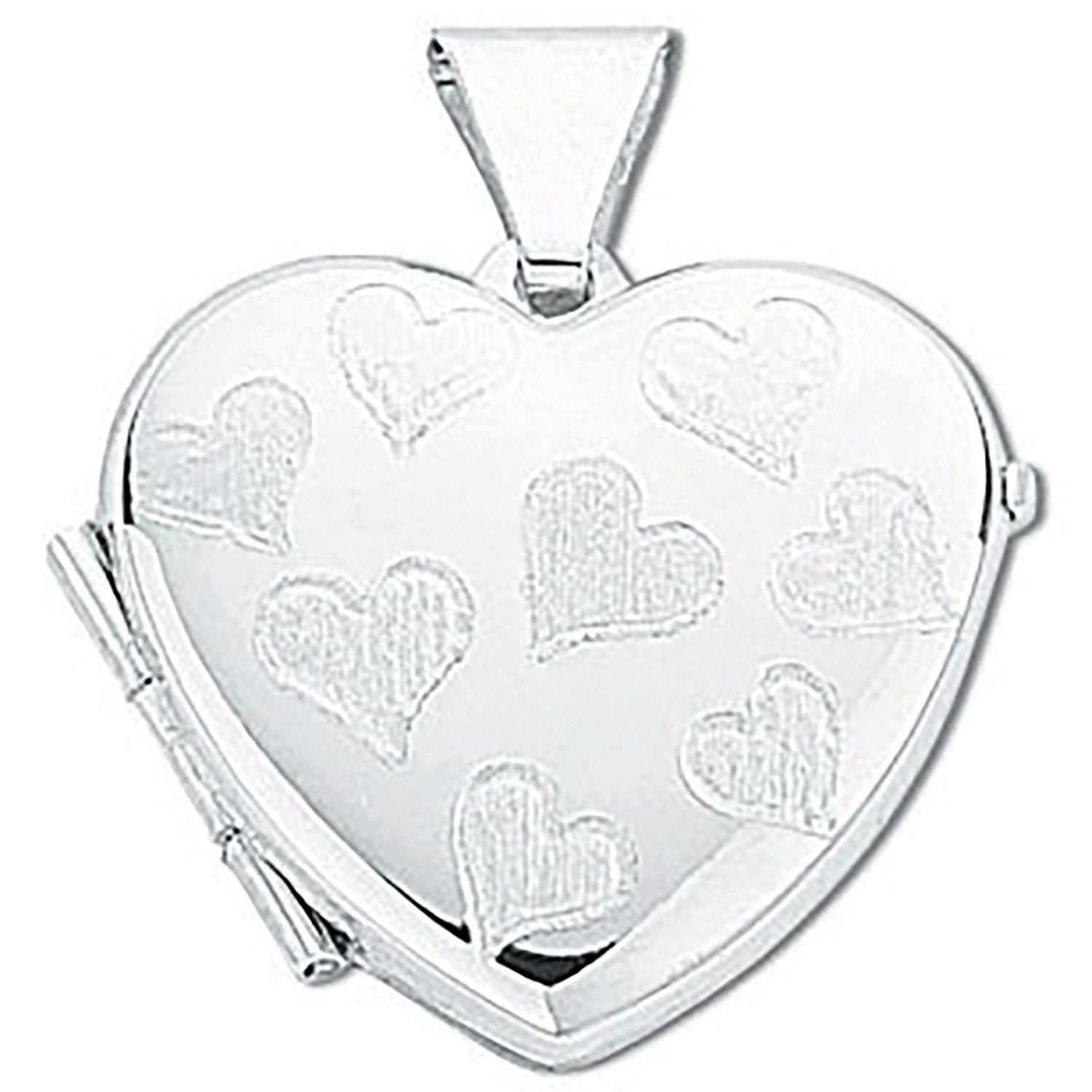 Silver Small Engraved Heart Shaped Locket - Luxury Watch - Certified Authentic - Swiss Made – Luxury Watch by Imperial