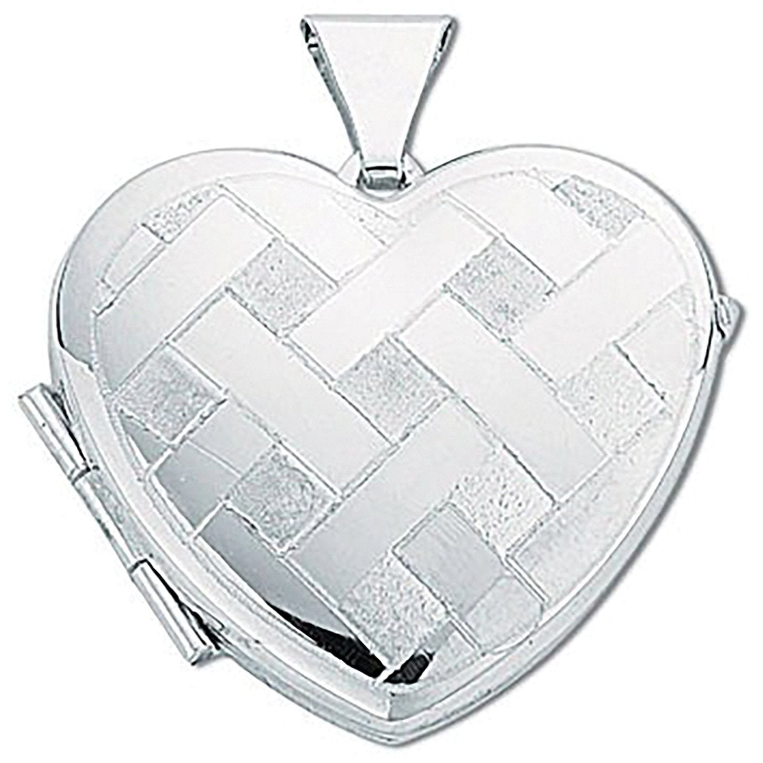 Silver Medium Engraved Heart Shaped Locket - Luxury Watch - Certified Authentic - Swiss Made – Luxury Watch by Imperia