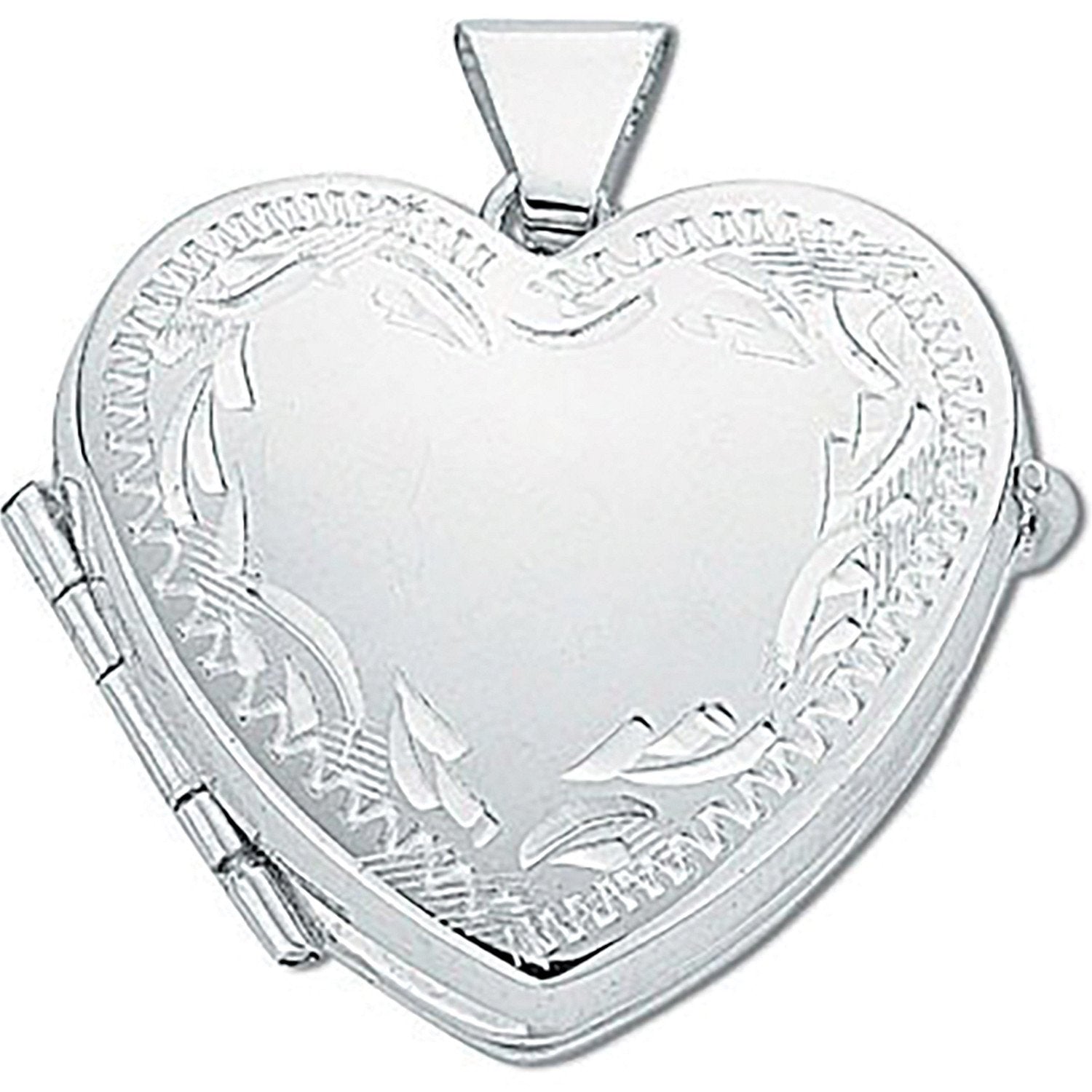 Silver Engraved Heart Shaped Family Locket - Luxury Watch - Certified Authentic - Swiss Made – Luxury Watch by Imperia