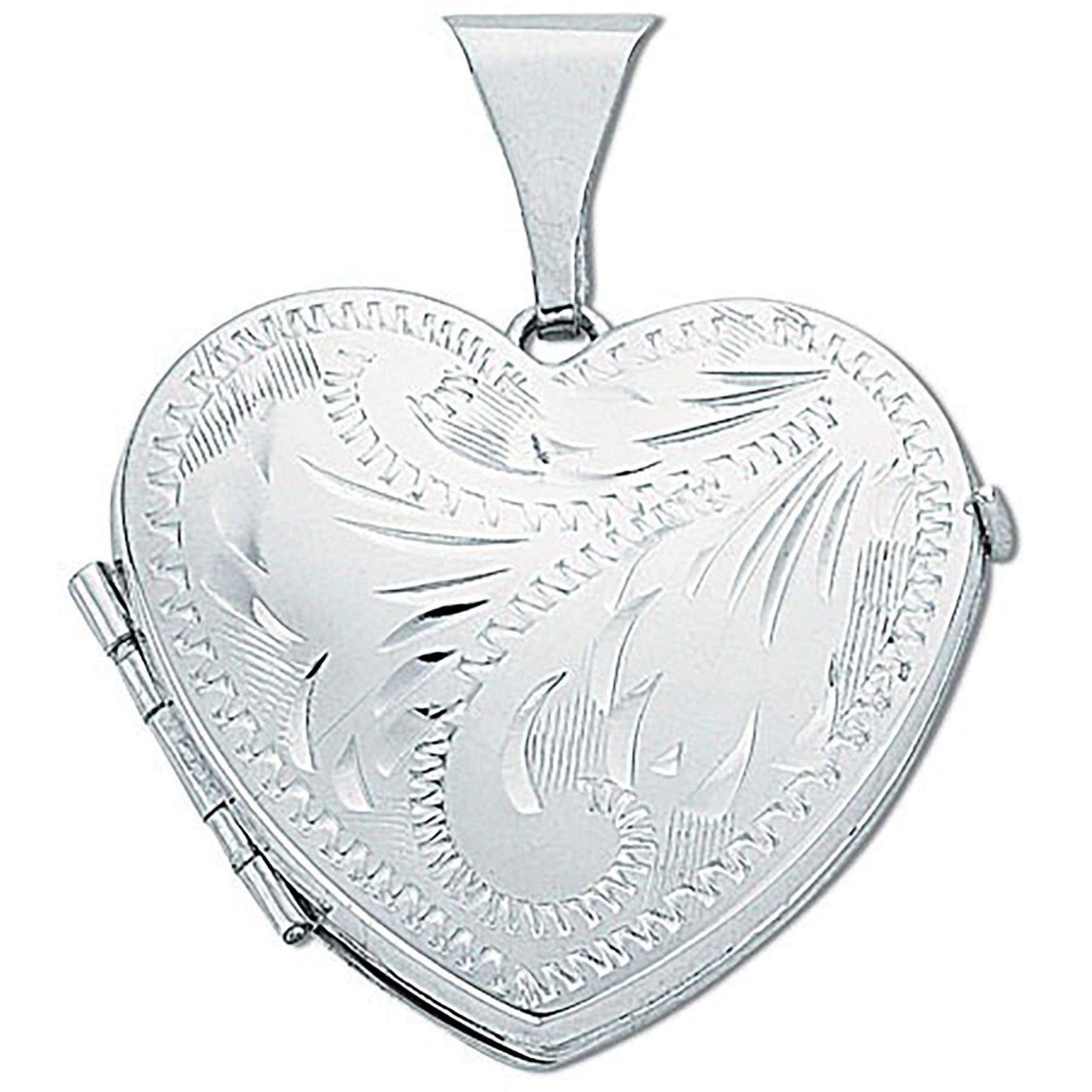 Silver Engraved Heart Shaped Family Locket - Luxury Watch - Certified Authentic - Swiss Made – Luxury Watch by Imperia