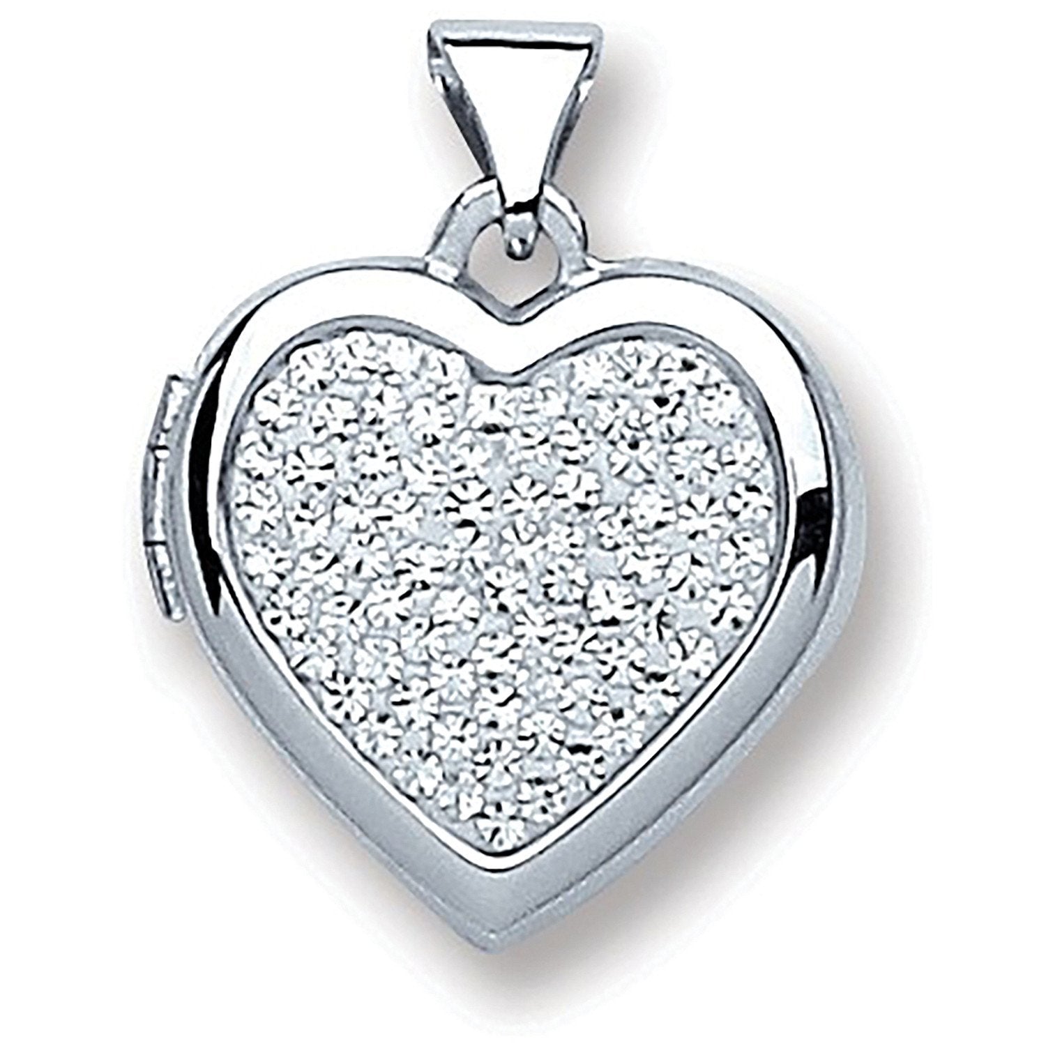 Silver Heart All Crystals Locket - Luxury Watch - Certified Authentic - Swiss Made - UK Stock – Luxury Watch by Imperi