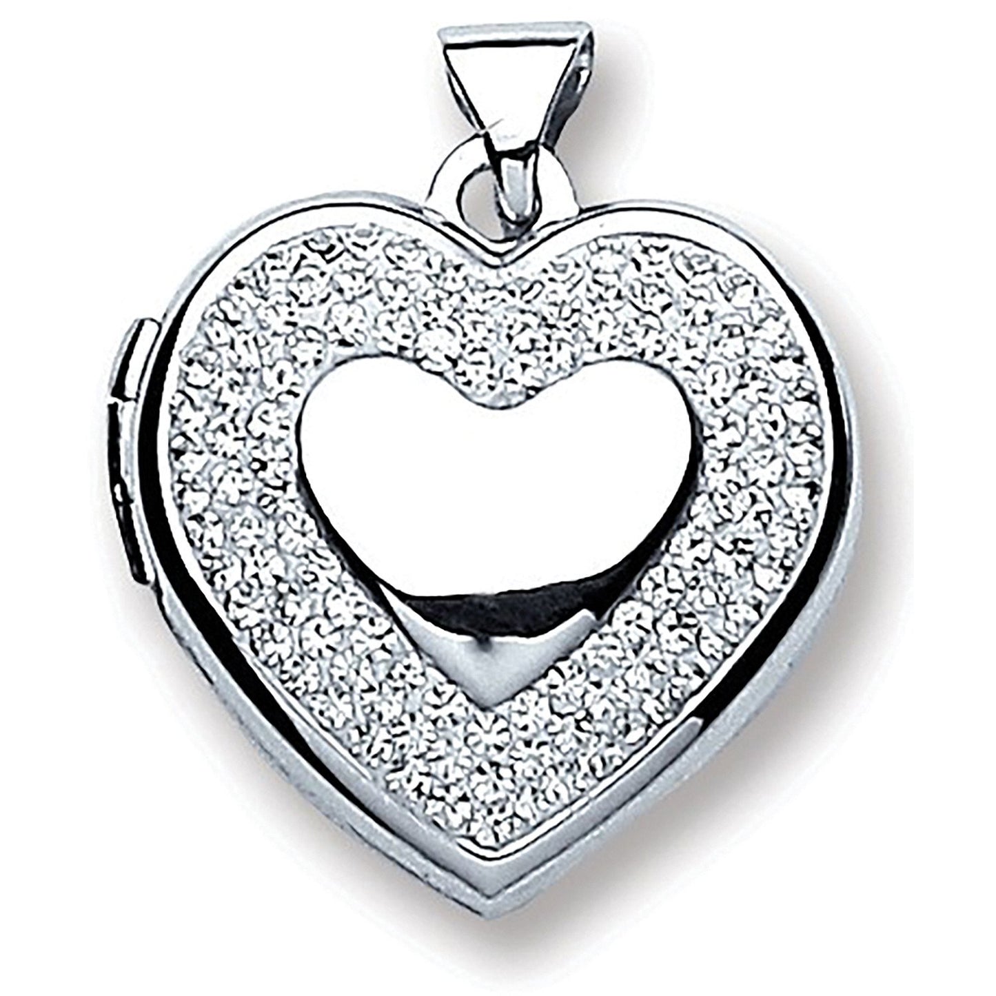 Silver Heart with Crystals Locket - Luxury Watch - Certified Authentic - Swiss Made – Luxury Watch by Imperial Time UK