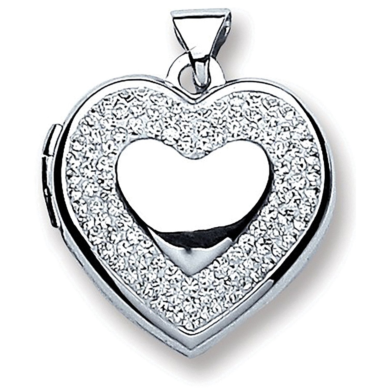 Silver Heart with Crystals Locket - Luxury Watch - Certified Authentic - Swiss Made – Luxury Watch by Imperial Time UK