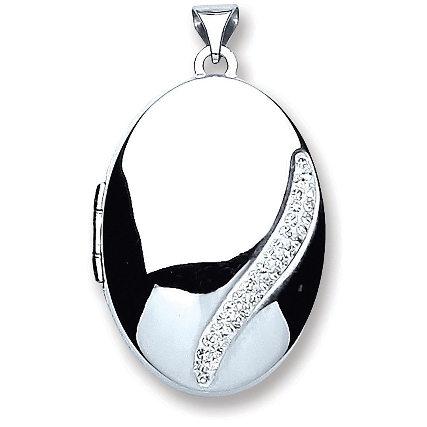 Silver Oval with Crystals Locket - Luxury Watch - Certified Authentic - Swiss Made - UK Stock – Luxury Watch by Imperi