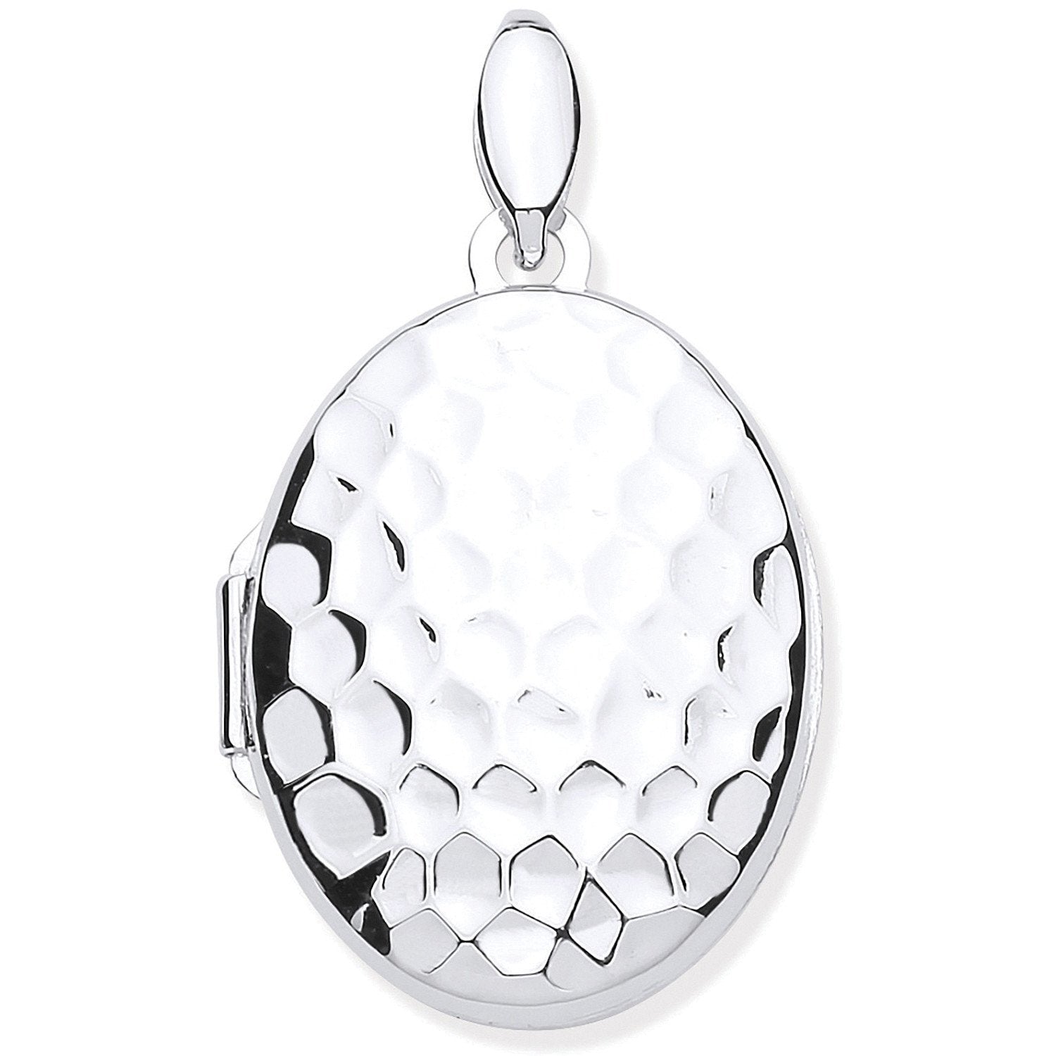 Silver Golf Ball Print Oval Locket - Luxury Watch - Certified Authentic - Swiss Made – Luxury Watch by Imperial Time U