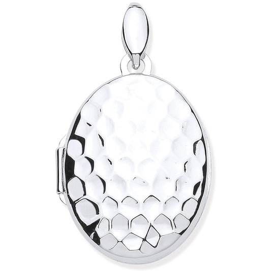 Silver Golf Ball Print Oval Locket - Luxury Watch - Certified Authentic - Swiss Made – Luxury Watch by Imperial Time U
