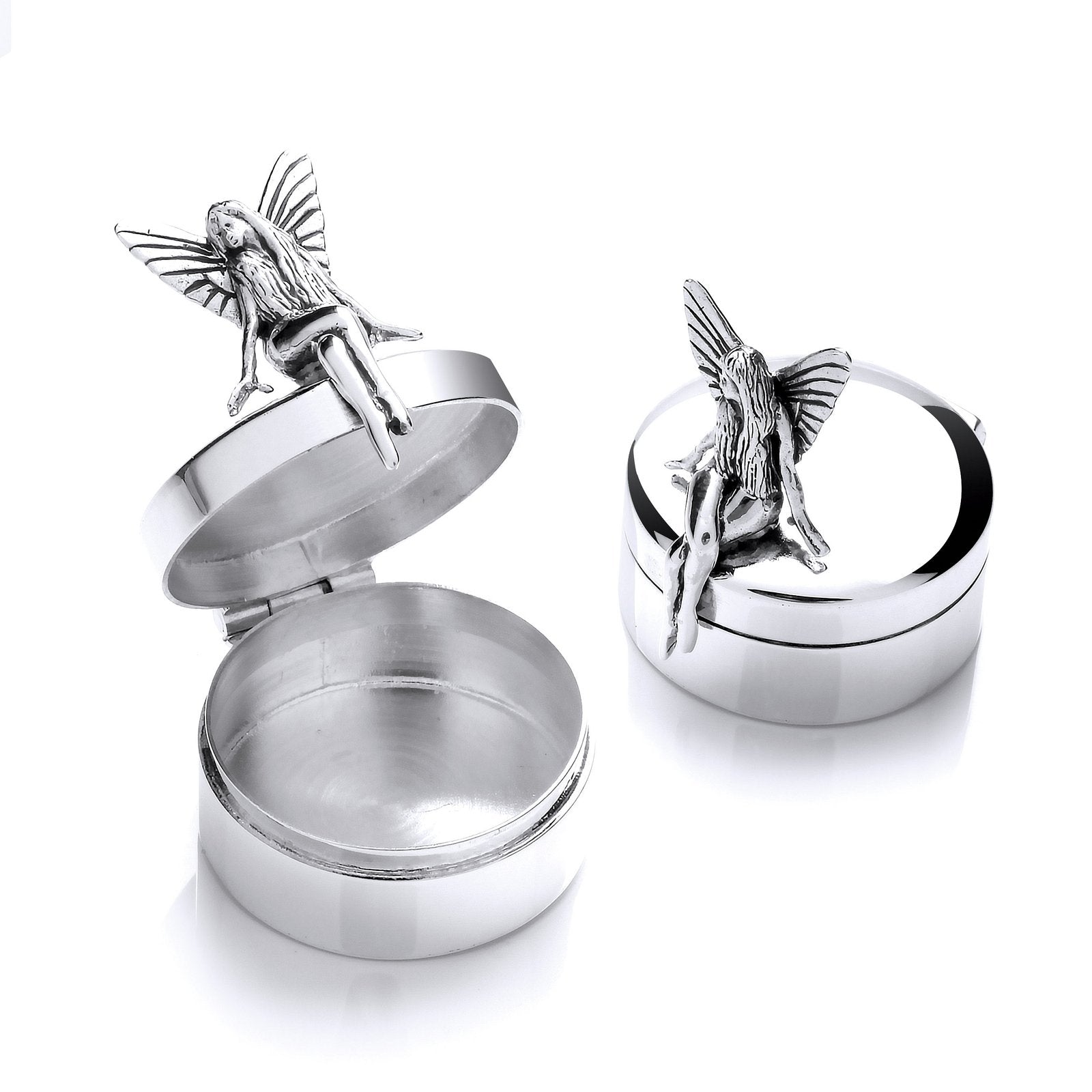 Silver Fairy Trinket (Pill) Round Box - Luxury Watch - Certified Authentic - Swiss Made – Luxury Watch by Imperial Tim