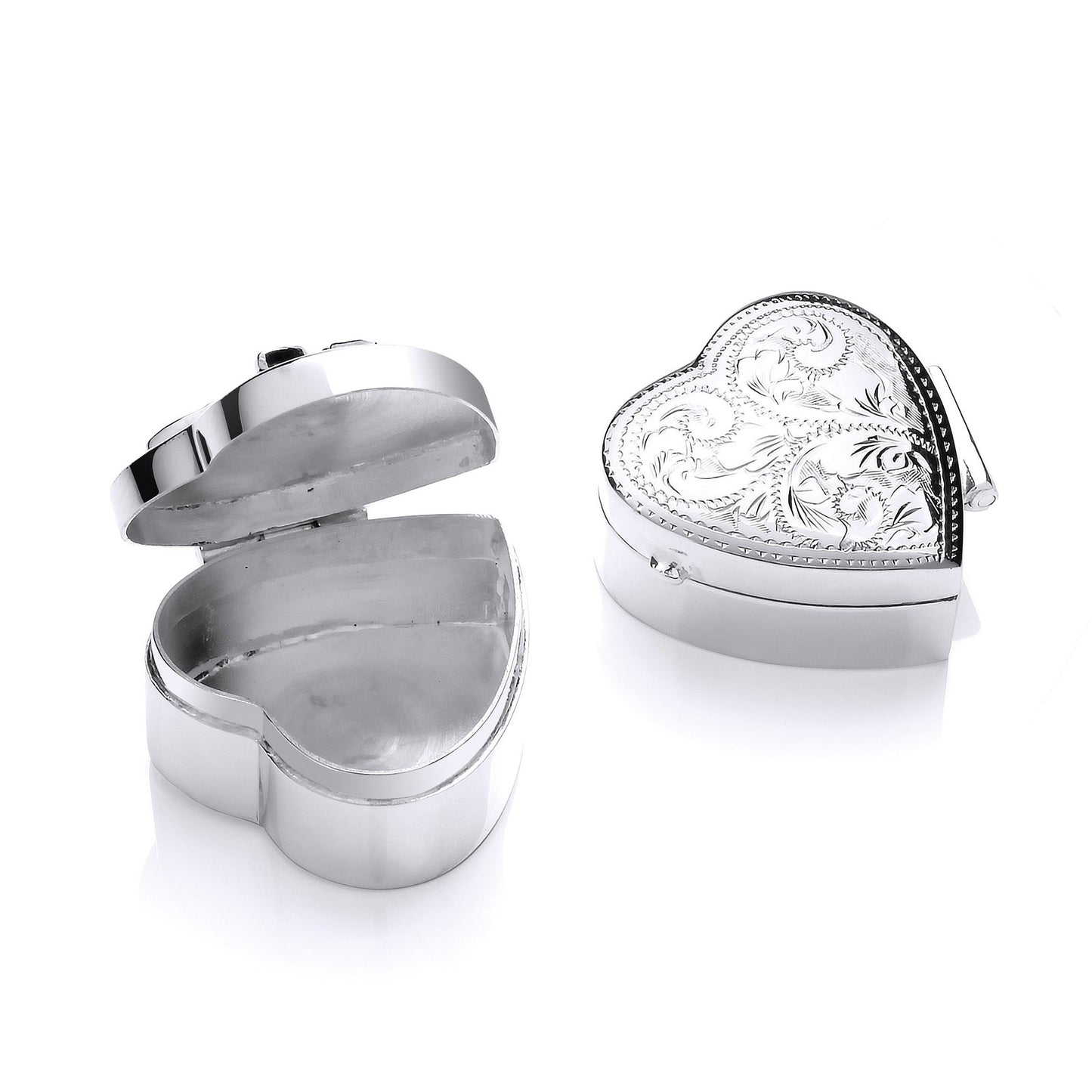 Silver Trinket (Pill) Heart Design Box - Luxury Watch - Certified Authentic - Swiss Made – Luxury Watch by Imperial Ti