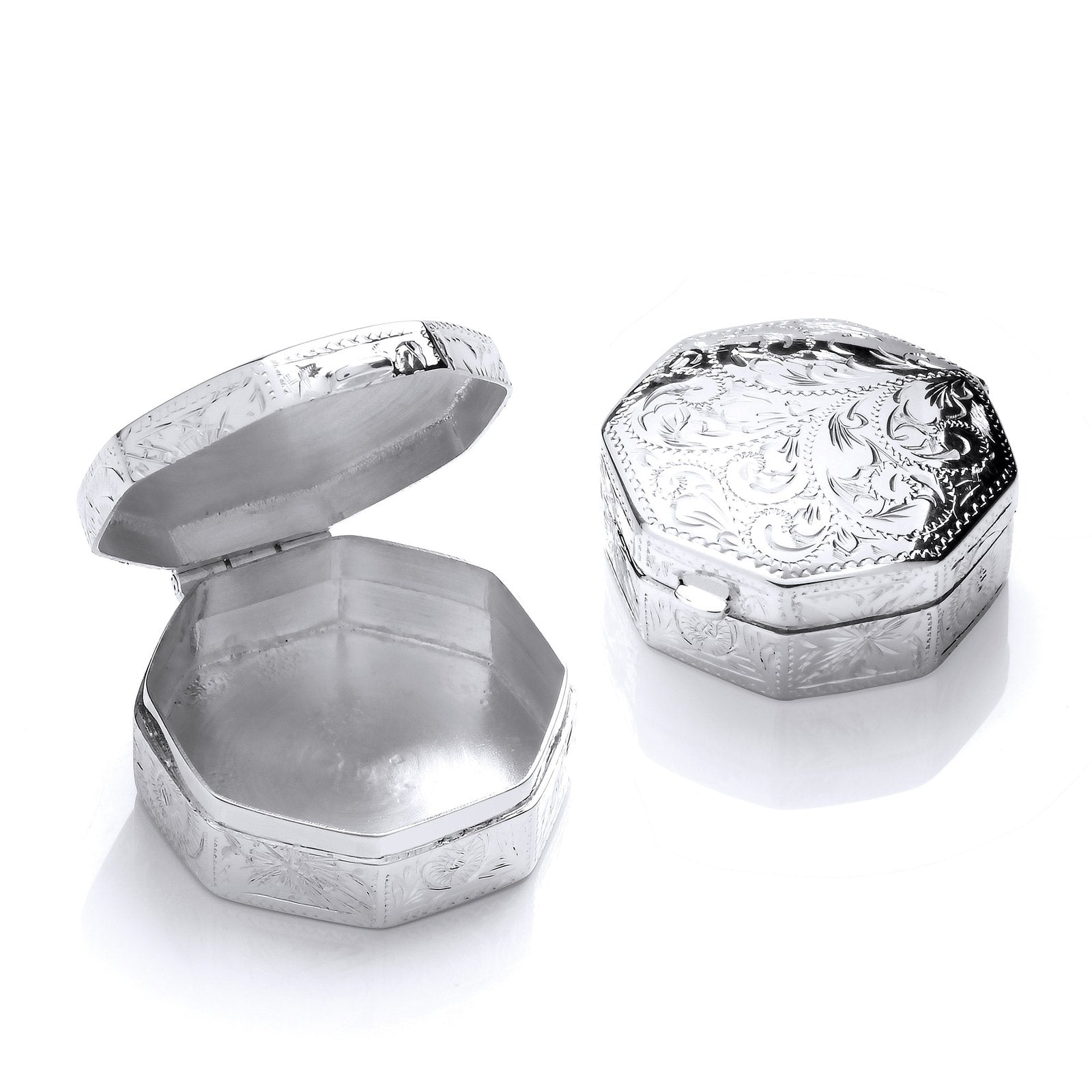 Silver Trinket (Pill) Octagon Design Box - Luxury Watch - Certified Authentic - Swiss Made – Luxury Watch by Imperial