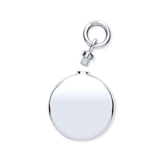 Silver Perfume/Ashes Round Holder Pendant - Fine Necklace - Certified Authentic - Swiss Made – Luxury Jewellery by Imp