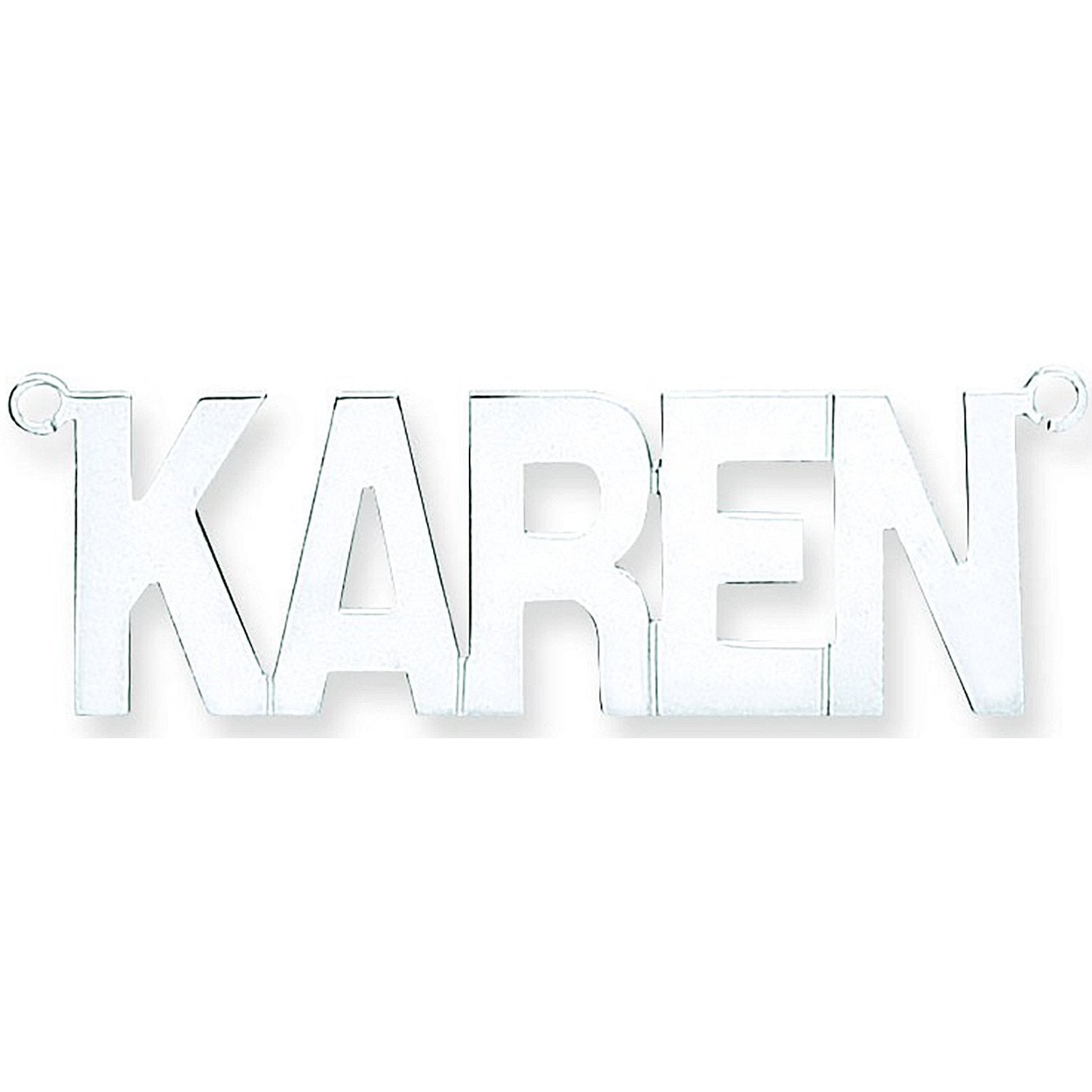 Silver Large Block Style Nameplate with 16"/18"/20" Chain - Fine Necklace - Certified Authent – Luxury Jewellery by Im