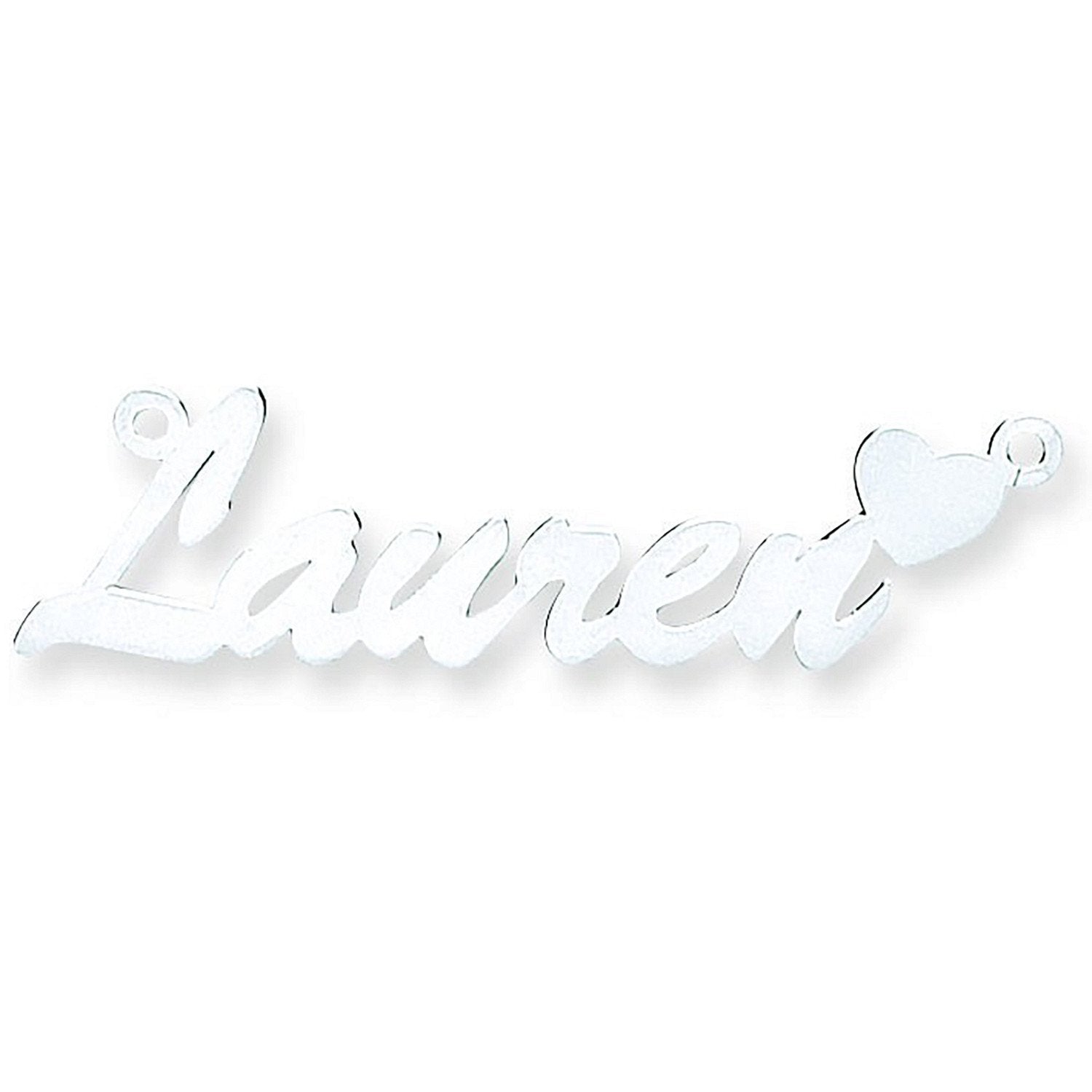 Silver Script Heart Nameplate with 16"/18"/20" Chain - Fine Necklace - Certified Authentic – Luxury Jewellery by Imper