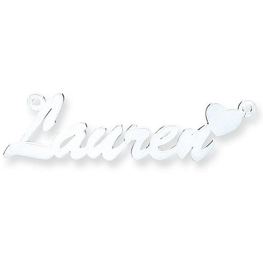Silver Script Heart Nameplate with 16"/18"/20" Chain - Fine Necklace - Certified Authentic – Luxury Jewellery by Imper