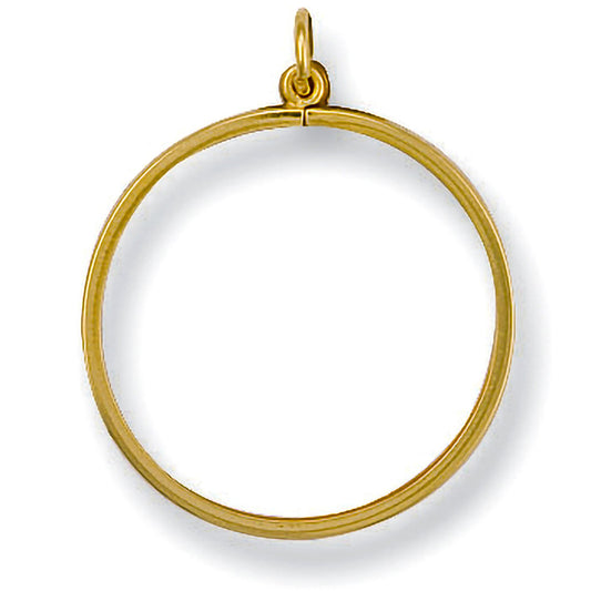 Yellow Gold Full Plain Sovereign Pendant Mount