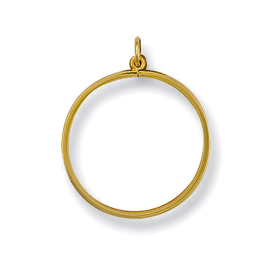Yellow Gold 1/2 Plain Sovereign Pendant