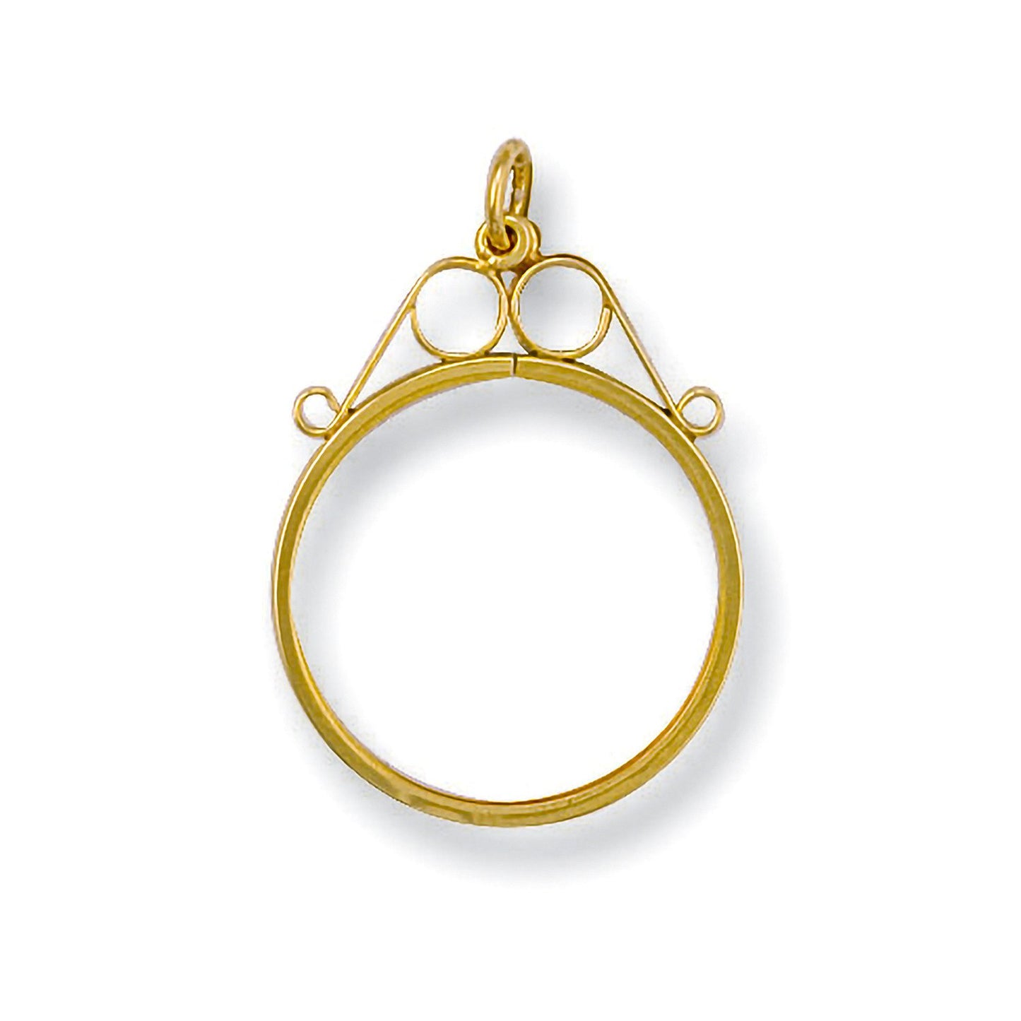 Yellow Gold 1/2 Scroll Top Sovereign Pendant