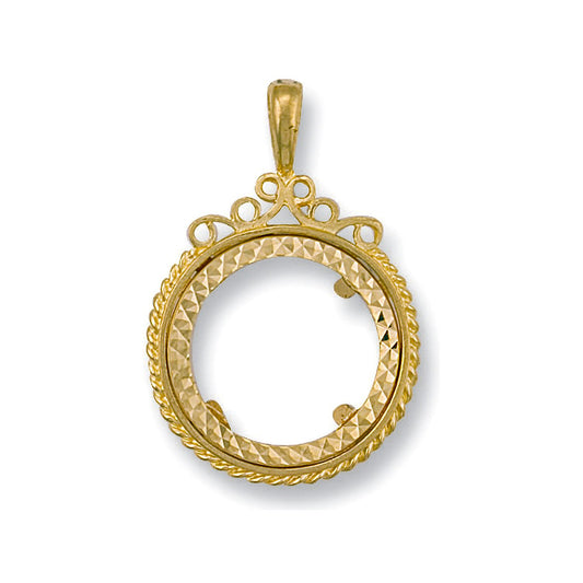 Yellow Gold (half) Fancy Sovereign Pendant