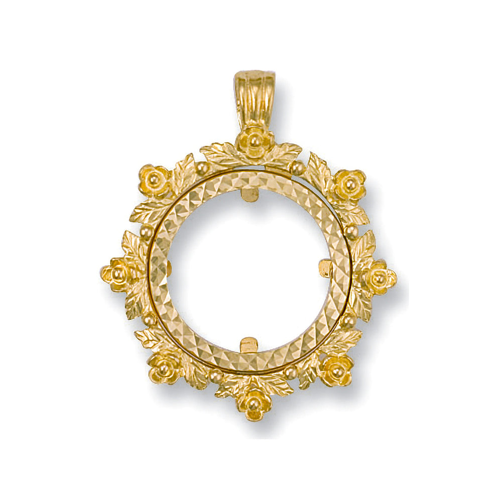 Yellow Gold (Half) Fancy Sovereign Pendant – product view