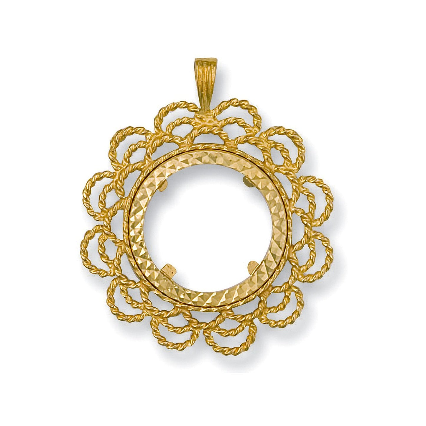 Yellow Gold (half) Fancy Sovereign Pendant