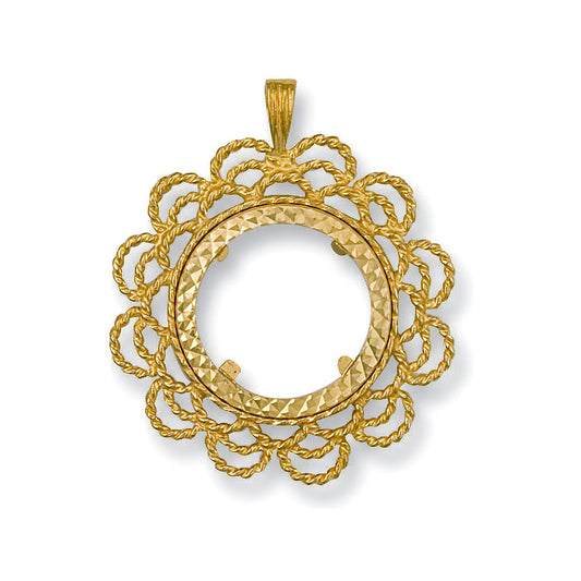 Yellow Gold (half) Fancy Sovereign Pendant