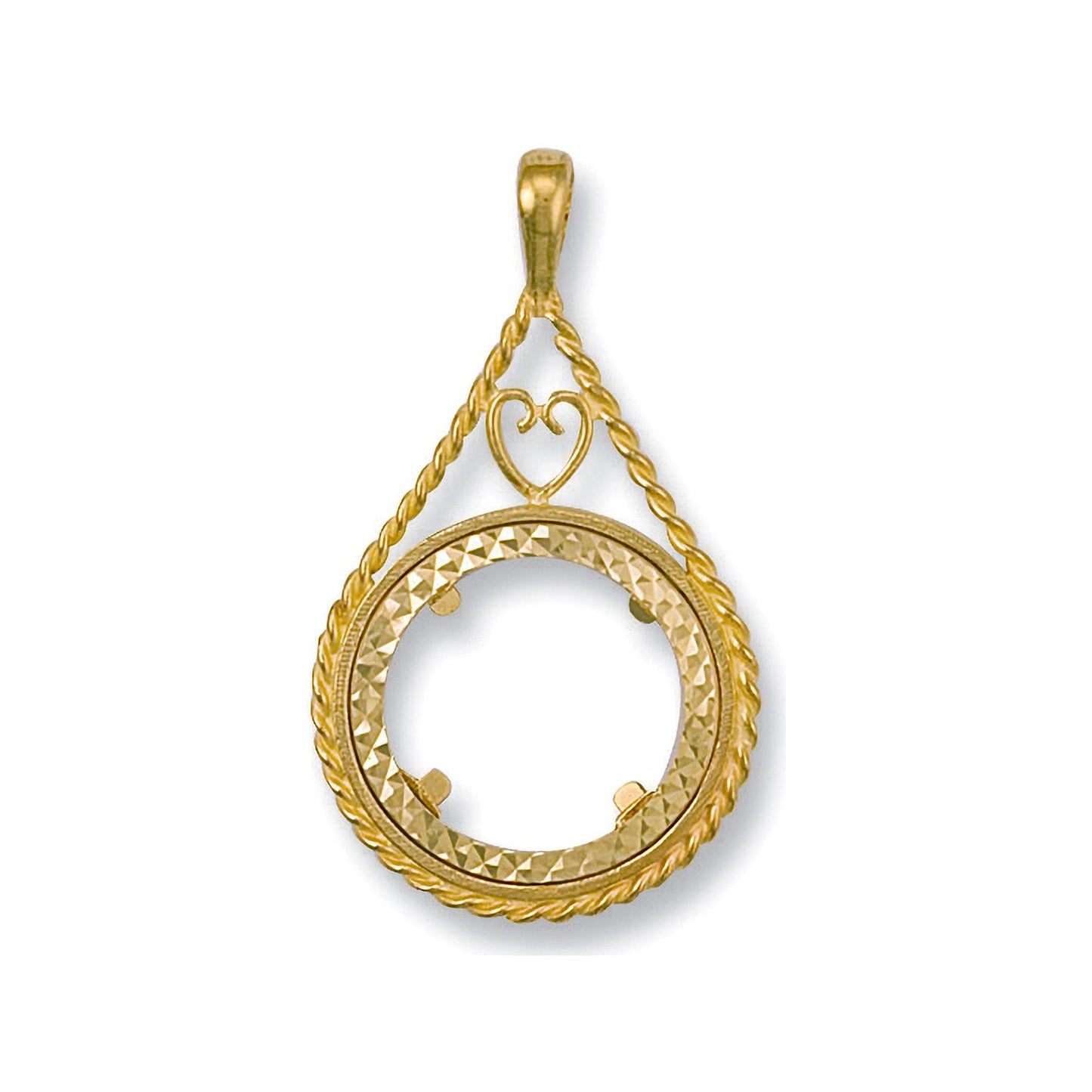 Yellow Gold (half) Fancy Sovereign Pendant