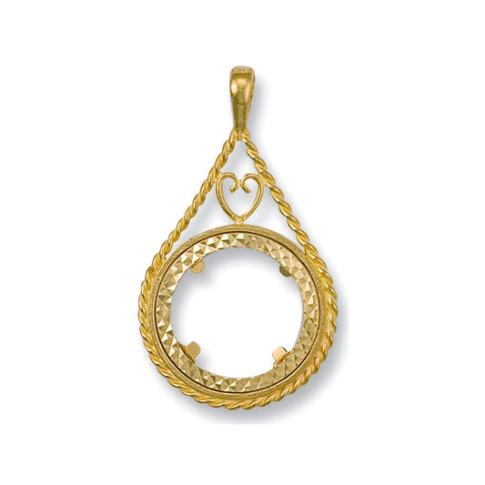 Yellow Gold (half) Fancy Sovereign Pendant