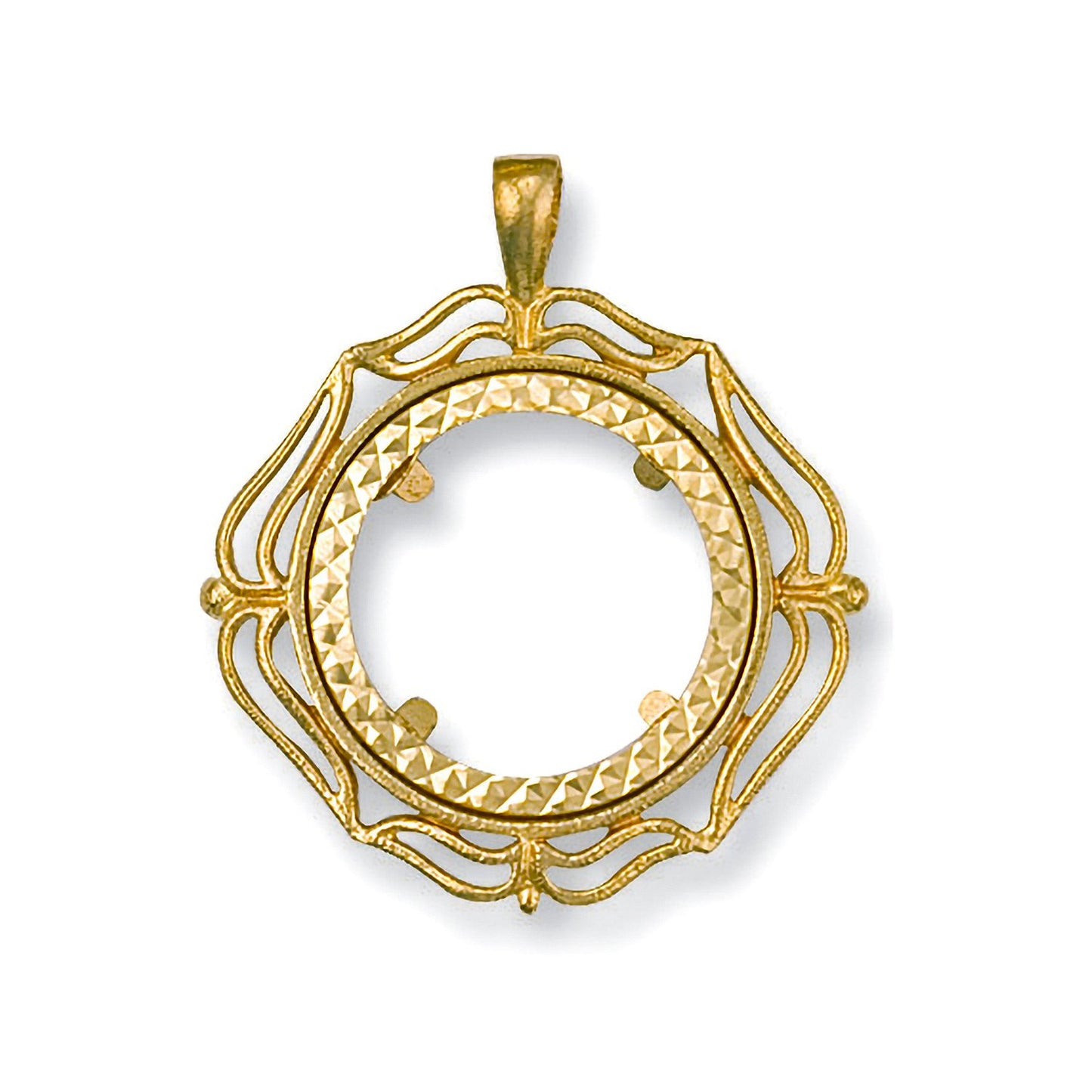 Yellow Gold (half) Fancy Sovereign Pendant