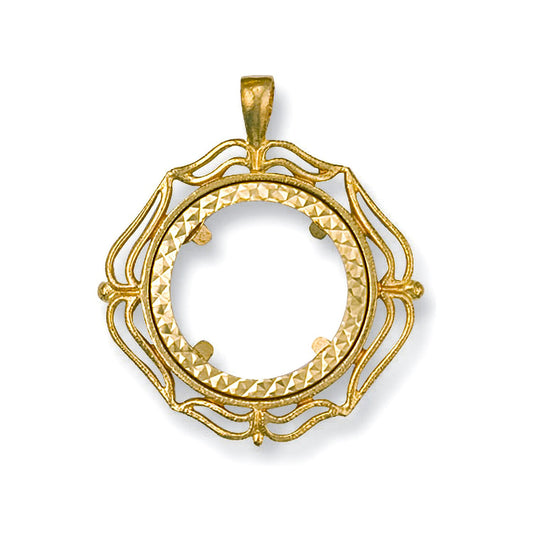 Yellow Gold (half) Fancy Sovereign Pendant