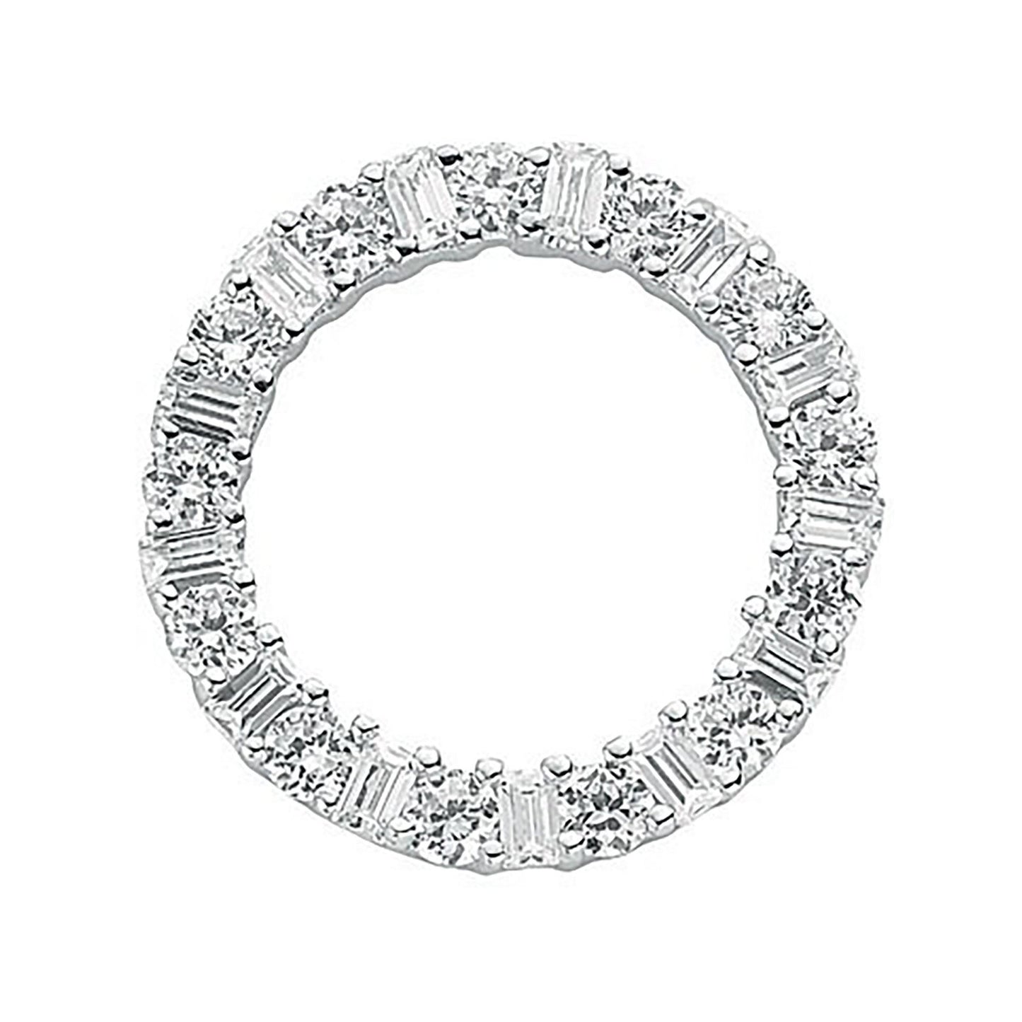 Silver Eternity Cubic Zirconia Pendant - Fine Necklace - Certified Authentic - Swiss Made – Luxury Jewellery by Imperi