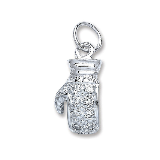 Silver Boxing Glove Cubic Zirconia Pendant - Fine Necklace - Certified Authentic - Swiss Made – Luxury Jewellery by Im