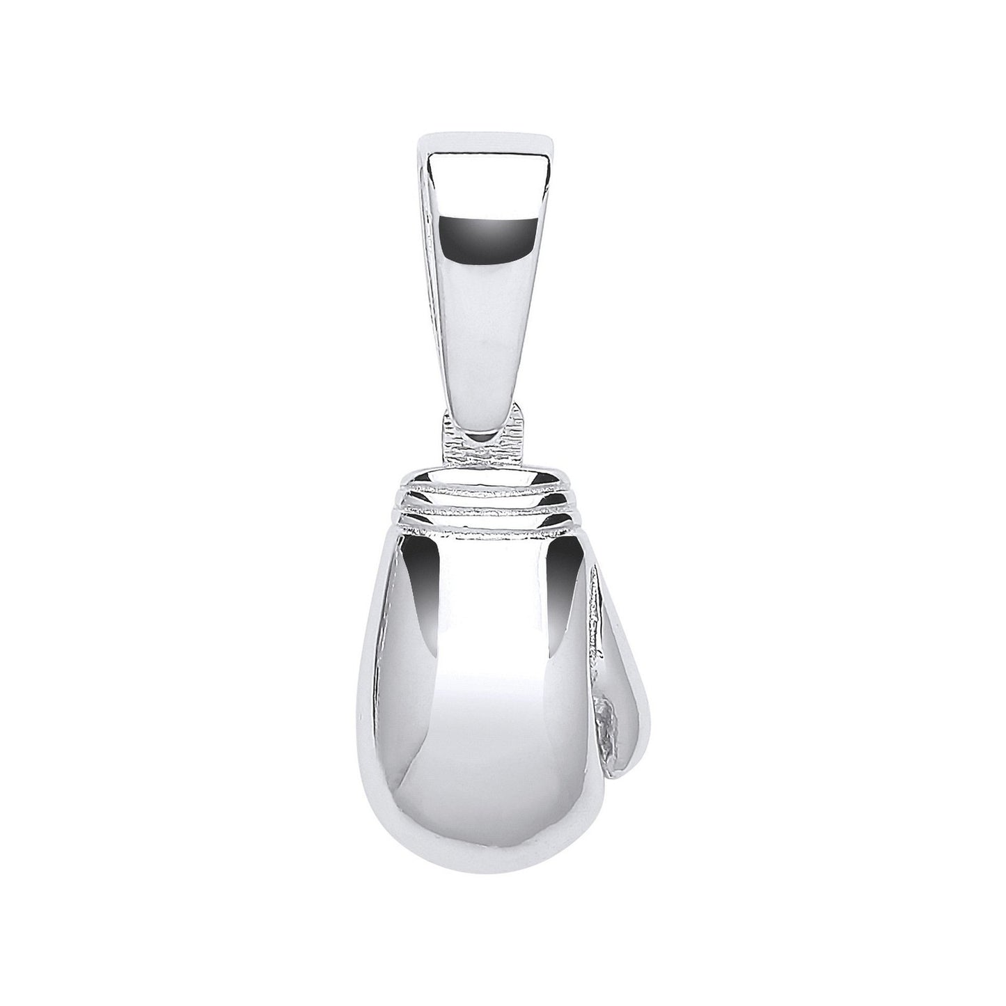 Silver Plain Boxing Glove Drop Pendant - Fine Necklace - Certified Authentic - Swiss Made – Luxury Jewellery by Imperi