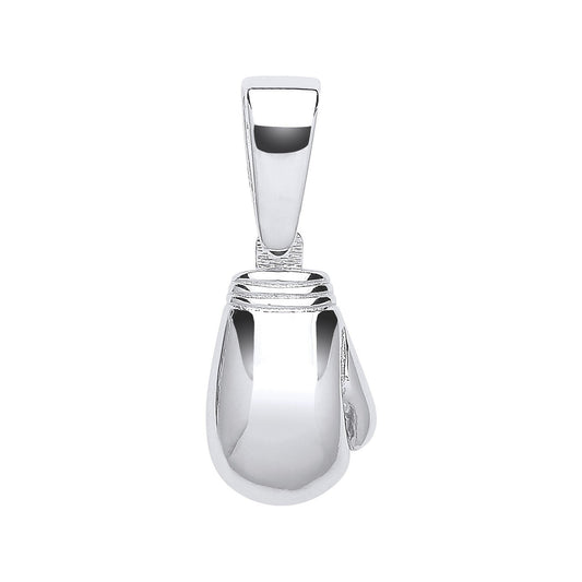Silver Plain Boxing Glove Drop Pendant - Fine Necklace - Certified Authentic - Swiss Made – Luxury Jewellery by Imperi