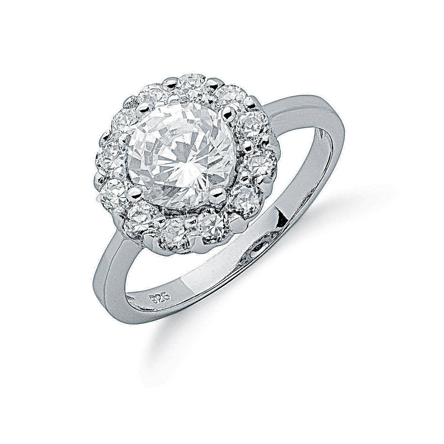 Silver Claw Set Cubic Zirconia Cluster Ring - Fine Ring - Certified Authentic - Swiss Made – Luxury Jewellery by Imper