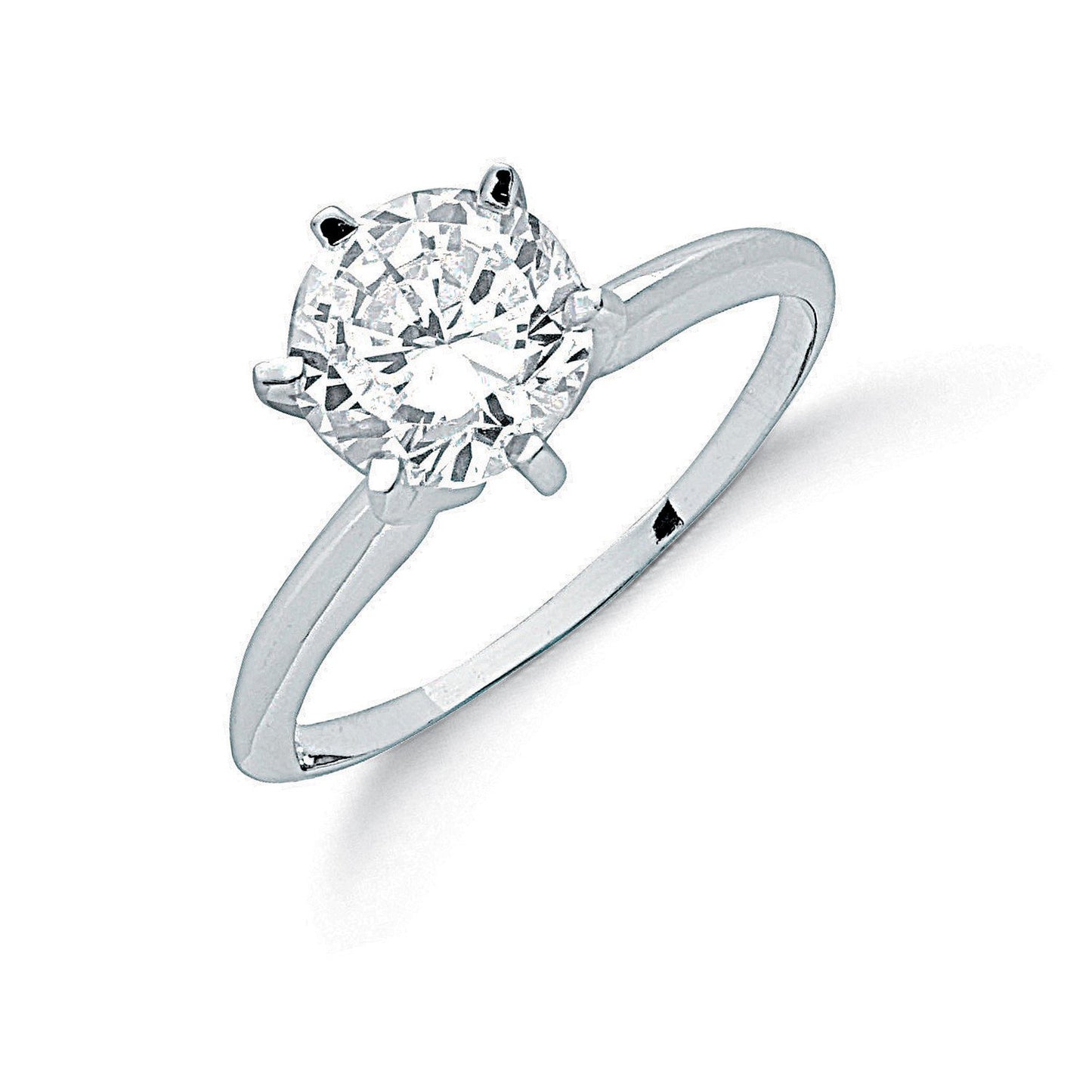 Silver Claw Set Cubic Zirconia Solitaire Ring - Fine Ring - Certified Authentic - Swiss Made – Luxury Jewellery by Imp