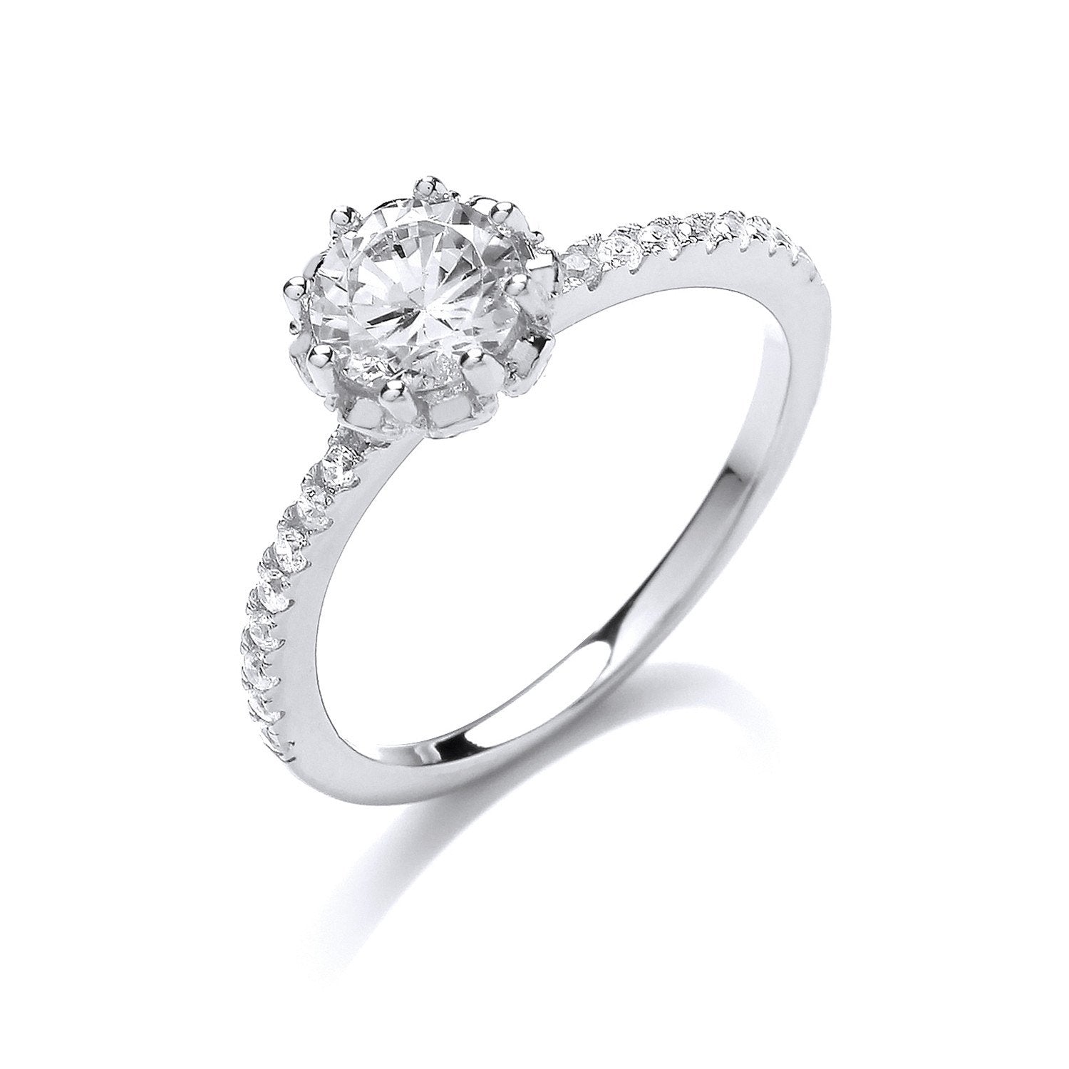 Silver Solitare Cubic Zirconia Ring - Fine Ring - Certified Authentic - Swiss Made Watches|Je – Luxury Watch by Imperi