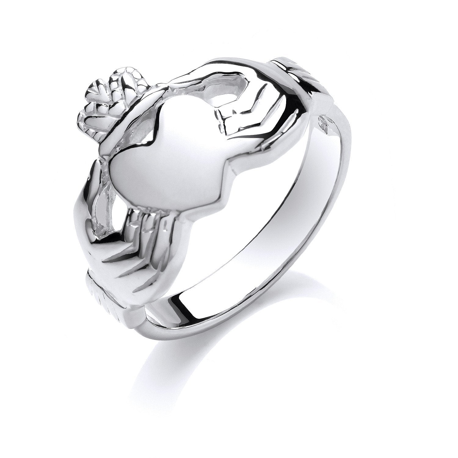 Silver Gents Claddagh Ring - Fine Ring - Certified Authentic - Swiss Made - UK Stock – Luxury Jewellery by Imperial Ti