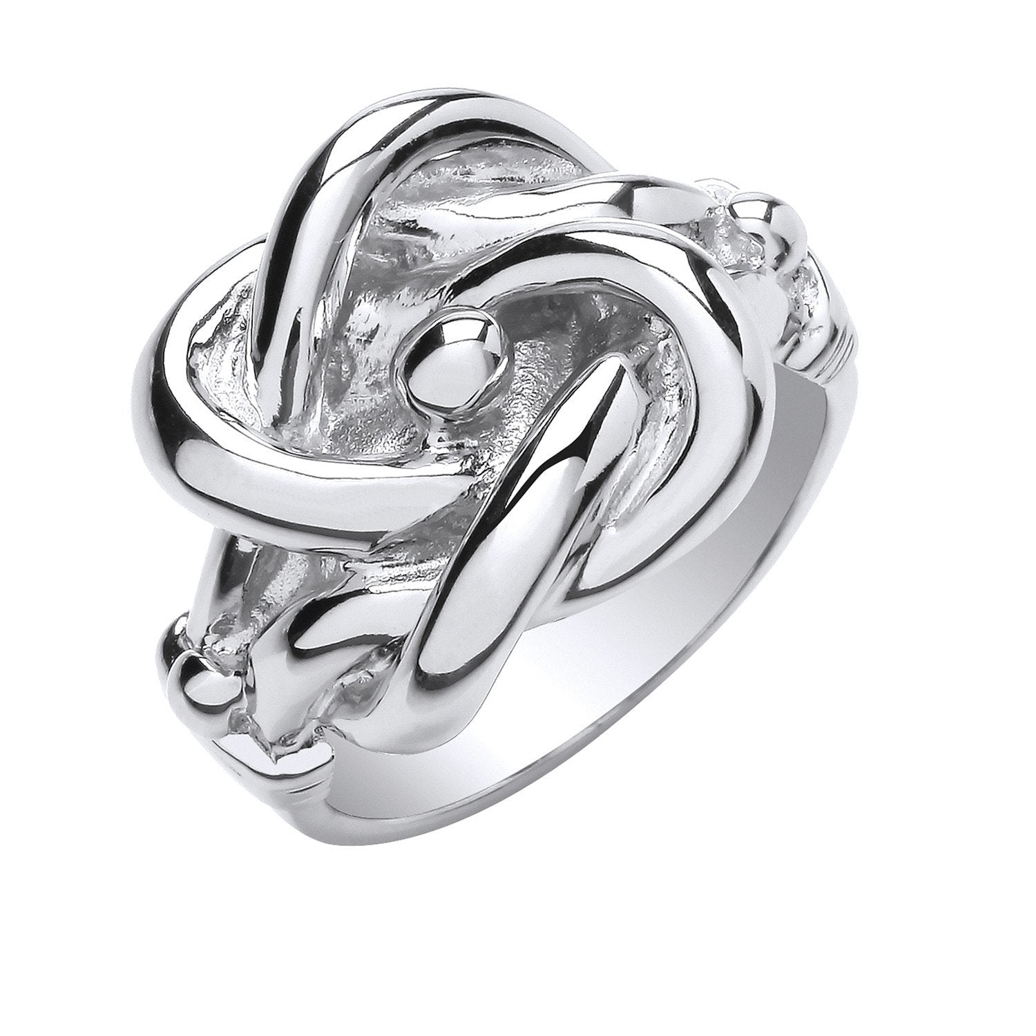 Silver Large Knot Ring - Fine Ring - Certified Authentic - Swiss Made - UK Stock - Insured De – Luxury Jewellery by Im
