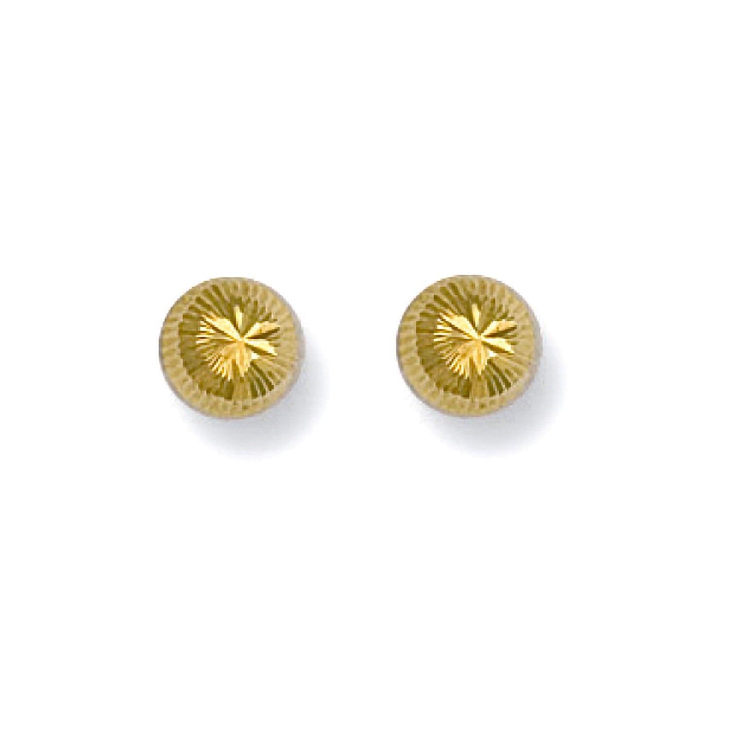 9ct Yellow Gold 6mm D/C Studs