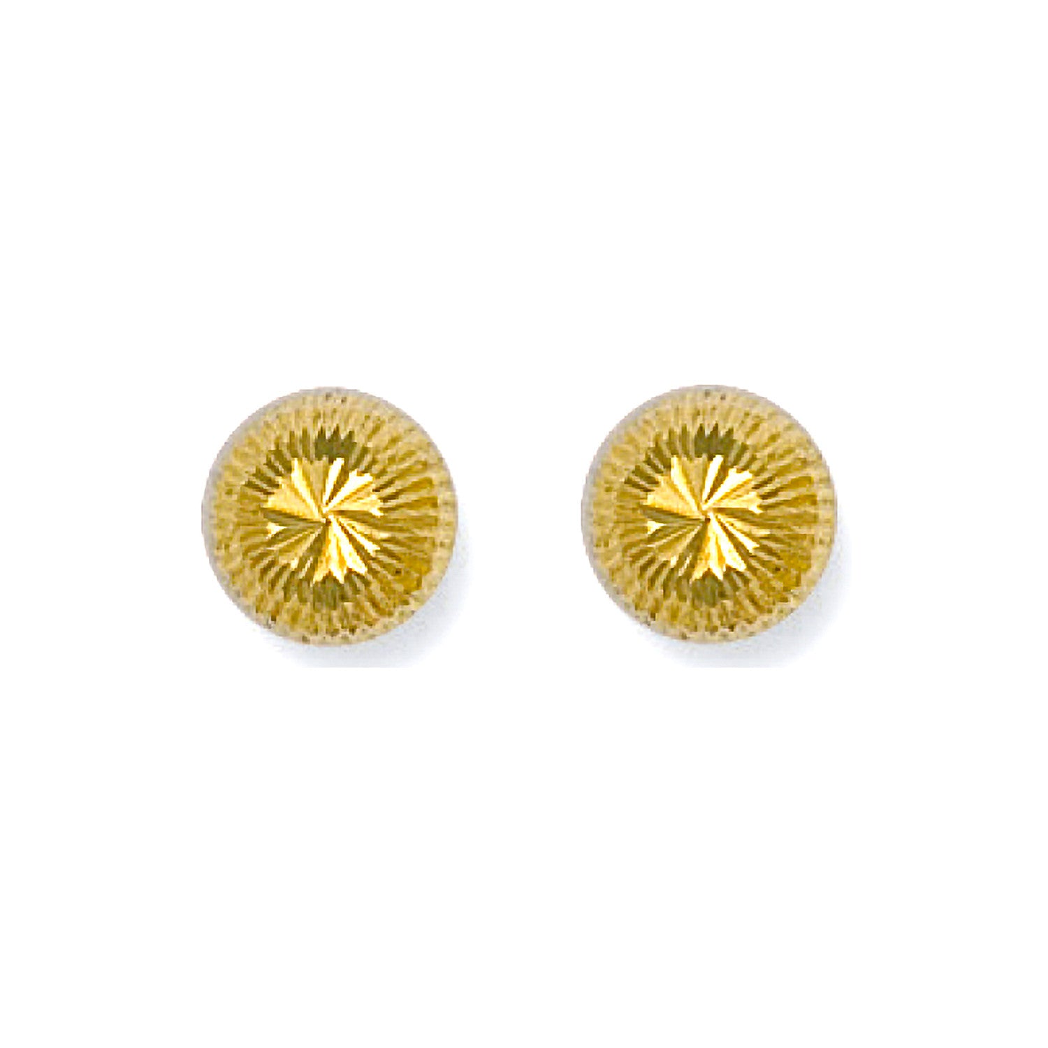9ct Yellow Gold 8mm D/C Studs