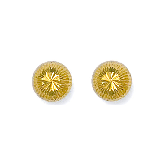 9ct Yellow Gold 8mm D/C Studs